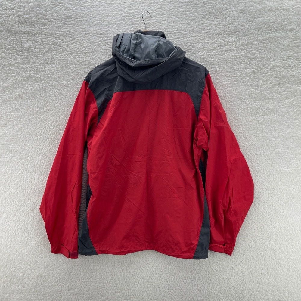 Columbia Rain Jacket Mens Medium Red Glennaker Lake Hooded Windbreaker Outdoor - Picture 2 of 12